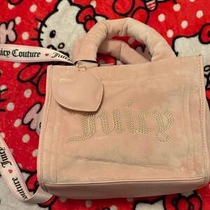 Juicy Couture Light Pink Plush Tote Bag